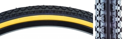 TIRE SUNLT 26x1.75 BK/GM RAISED CTR K53 WIRE 